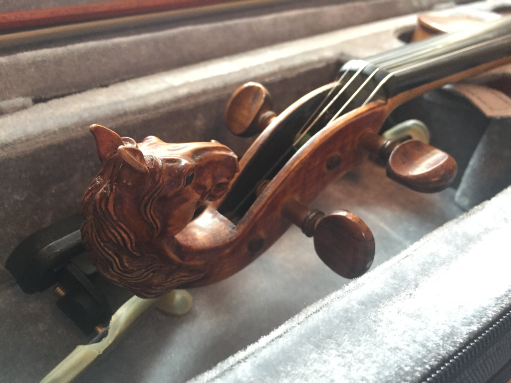 Horsehead violin, specially made at Pegasus Studios by Bayar