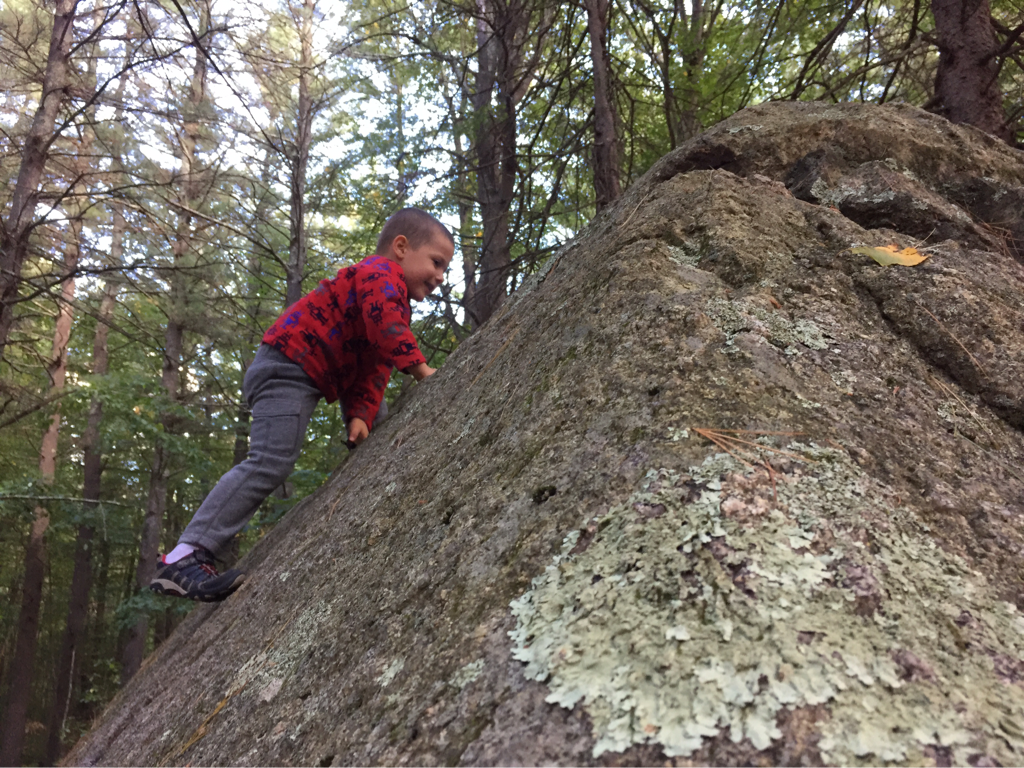 The Boy making his first solo climb